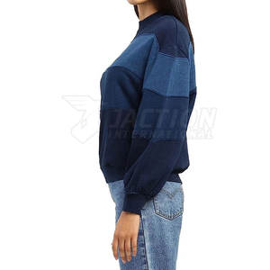 Diseño personalizado al por mayor de manga larga señora de calidad superior pulóver cuello redondo mujeres sudadera para la venta - Product Image 3