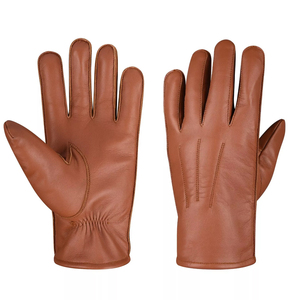 Guantes de cuero hechos de material de alta calidad en varios colores Guantes de cuero teñidos lisos de tendencia superior - Product Image 1