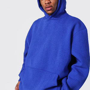 กางเกงวอร์มผ้าฟลีซแบบสวมหัวสำหรับผู้ชายชุดวอร์มผ้าคอตตอนสีพื้นชุดออกกำลังกายมีฮู้ดสำหรับฤดูหนาวชุดออกกำลังกายสองชิ้น - Product Image 6