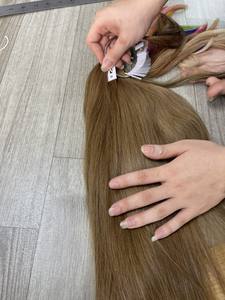 Lo último en extensiones de cabello Remy natural recto y crudo con tapa Vietnam virgen cutícula alineada a granel máquina doble trama teñida a mano - Product Image 6