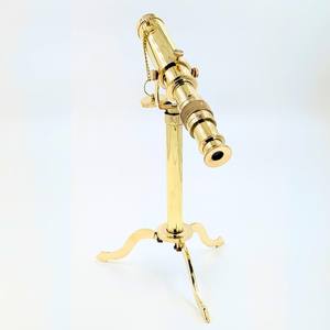 Telescopio Náutico Marítimo Moderno y Ecológico de Latón, Antiguo y Coleccionable, con Soporte Náutico Redondo para Uso en Exteriores - Product Image 2