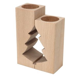 Luxury Design Handmade Eco-Friendly Wooden Candle Holder for Home Party Candle <b>Jar</b> Hot Selling Christmas Tabletop Decor - Product Image 2