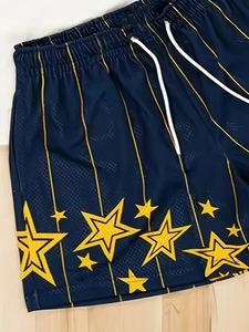 Pantalones cortos de gimnasio de alta calidad de secado rápido OEM Fitness profesional personalizado de talla grande malla Casual poliéster estampado al por mayor correr hombres - Product Image 5