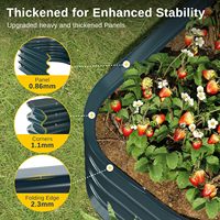 OEM ODM Légères jardinières surélevées en acier galvanisé pour légumes, montage facile, durables, pour l'extérieur et la maison, grands bacs à fleurs