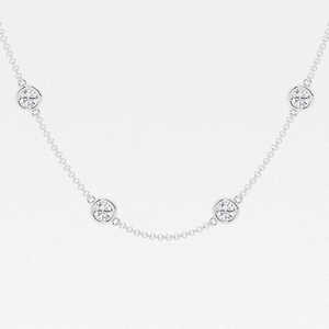 Elegante Collar de Diamantes Redondos de 300 Quilates Cultivados en Laboratorio, en Oro Blanco de 14K, Joyería de Lujo Hecha a Mano - Product Image 2