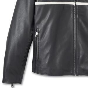 Chaqueta de cuero de vaca auténtica para hombre de alta calidad, transpirable y con diferentes diseños, producto OEM superior - Product Image 3