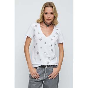 T-shirt à col rond brodé - Product Image 1