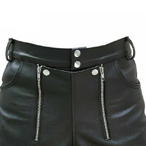 Pantalones Cortos Cargo de Cuero Genuino para Hombre, Pantalones Cortos de Alta Calidad para Club, Pantalones Cortos de Cuero para Hombre, Verano Otoño, Personalizados, Lisos, Teñidos, para Adultos - Product Image 6