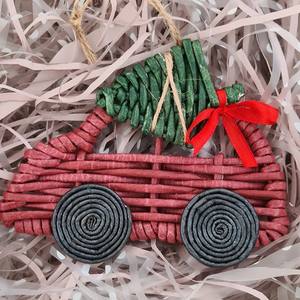 MEILLEUR VENDEUR! Ensemble de 13 ornements de Noël de charme en gros, décorations de Noël en osier faites à la main, ornements d'arbre vintage - Product Image 3