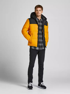 Chaqueta acolchada personalizable con cuello levantado de alta calidad para hombre con cremallera frontal, parte superior de burbuja de invierno, servicio al por mayor de OEM más vendido - Product Image 4