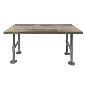 Handmade Industrial <b>Pine</b> Wood Coffee <b>Table</b> with Pipe Legs 100x50cm Living Room Furniture TT68230 - Product Image 2