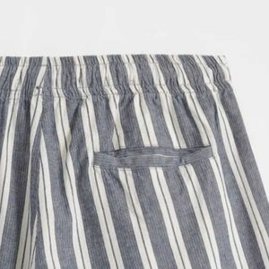 Shorts rayés 100 % coton, taille mi-haute, séchage rapide, respirants, en toile tricotée, avec cordon de serrage, décontractés, service OEM disponible - Product Image 5