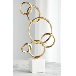 Escultura Decorativa Moderna para Interiores de Bodas, Escultura Tridimensional de Metal para Mesa con Base Acrílica Cuadrada - Product Image 3