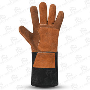 Guantes de soldadura de dedo completo de cuero de vaca para exteriores de alta calidad con el último diseño bueno para trabajar - Product Image 3