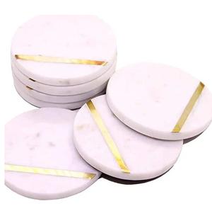 Posavasos decorativos de piedra blanca y gris para mesa de cocina al por mayor, alfombrillas y almohadillas para uso doméstico para cocina y mesa de comedor - Product Image 5