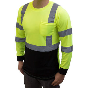 Nuevas camisas Hi Viz, cinta reflectante negra personalizada, ropa de seguridad, camisas de alta visión, ropa de trabajo, camisas de Color negro y verde - Product Image 3
