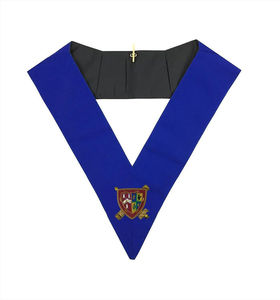 Costume maçonnique franc-maçon Prix bon marché Bleu Lodge Collier bleu Royal Bas quantité minimale de commande Service OEM Collier maçonnique - Product Image 1