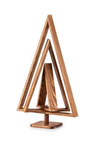 ATTRACTIVITÉ ARBRE DE NOËL DÉCORATION ÉCOLOGIQUE CADEAU FAIT MAIN Arbre en bois ornemental Fabriqué en cerisier un arbre pour la saison - Product Image 4