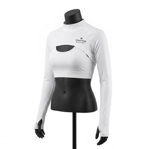 Bolero de Manga Larga con Logotipo Personalizado para Mujer, Transpirable, para Yoga, Ejercicio, Fitness, Top Corto, Ropa Deportiva - Product Image 3