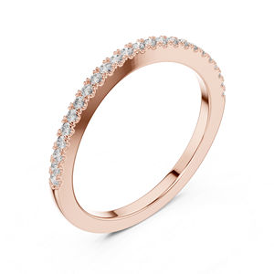 แหวนเพชรทรงกลมสีขาวทอง 14K สำหรับผู้หญิง |   เครื่องประดับสำหรับสวมใส่ในชีวิตประจำวัน |   เพชรที่เพาะเลี้ยงใหม่ - Product Image 5