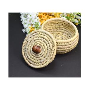 Panier d'herbe Sabai naturel fait à la main Cercle rustique Organisation de stockage décorative Écologique Durable Artisan Craft Style - Product Image 4