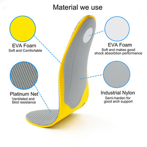 Đế lót giày chỉnh hình hỗ trợ vòm chân cao, dành cho bàn chân bằng, viêm cân gan chân, unisex, giảm đau bàn chân bằng đệm - Product Image 5