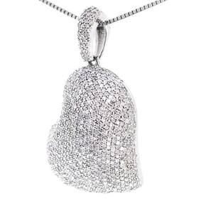 Pendentif cœur Moissanite rond en argent sterling 925 plaqué or entièrement glacé avec clarté VVS pour les occasions de fête - Product Image 2