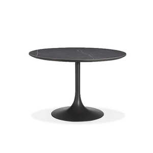 Table de meuble Unique pour la maison, le salon, la chambre à coucher, Table ronde en marbre noir, meuble en métal, Table basse pour le thé - Product Image 1
