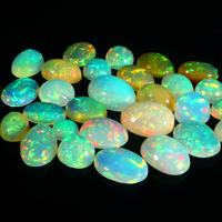Pierres d'opale éthiopienne multi-feu, naturelles, faites à la main, en vrac. Traitement de cirage/entretien de qualité supérieure AA, 4 carats, formes mixtes, gratuit