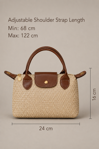 Women's Woven <b>Straw</b> Handbag | Mini Top Handle Tote <b>Bag</b> | OEM ODM Manufacturer - Product Image 5