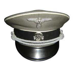 Reproducción de una gorra de visera de lana gabardina verde. La gorra está hecha de lana gabardina verde grisáceo. - Product Image 3