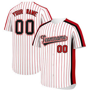 Venta al por mayor de fábrica, camisetas de béisbol de hombro Retro personalizadas, camisetas en blanco con estampado de poliéster 100% - Product Image 1