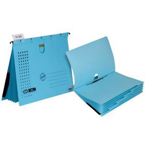 ELBA Chic ULTIMATE DIN A4 Blue Cardboard <b>File</b> Folder <b>Organizer</b> with 5 Compartments - Product Image 2