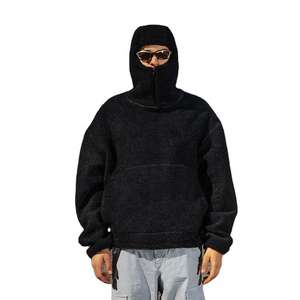 Sweat à capuche en sherpa surdimensionné unisexe de haute qualité OEM, sweat à capuche en polaire personnalisé Ninja, sweat à capuche en polaire SERPHA pour hommes - Product Image 6