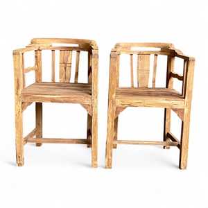Solid <b>TEAK</b> WOOD Gandhi <b>Chair</b> Rustic Contemporary Design for Dining Living Room Home Office Stable Minimalist for Restaurants - Product Image 3