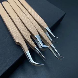 Biểu Tượng Tùy Chỉnh Ánh Sáng Màu Nâu Sợi Tip Mở Rộng Lông Mi Nhíp Thép Bền Vững Kim Cương Grip Cho Vẻ Đẹp Chỉ Và Khối Lượng Loại - Product Image 2