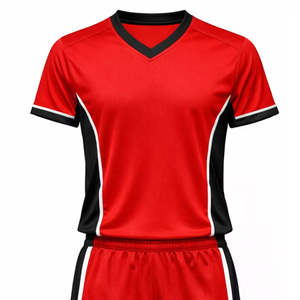 Uniforme de Voleibol Rojo para Equipo, Impresión Digital, Logotipo Personalizado, 100% Poliéster, Conjunto de Uniforme de Práctica - Product Image 6