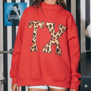Sudadera de Cuello Alto Holgada de Algodón Grueso y Suave con Estampado de Logotipo Personalizado al por Mayor para Mujer - Product Image 6