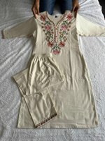 Kain Sutra Murni 100% Berbahan Jaring, Lengan 3/4, Bordir Pola, Payet, Tiga Potong, Belum Dijahit, Multi Warna, Shalwar Kameez India