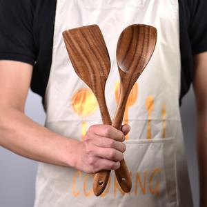 Utensilios de cocina Premium, espátula de madera, herramienta de cocina ecológica, espátulas de madera para hacer comidas - Product Image 6