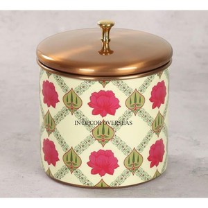 Boîte de rangement luxueuse de riz et de plancher en métal de qualité enduite de poudre de couleur blanche de vente chaude pour l'utilisation d'ustensiles de cuisine de maison et d'hôtel - Product Image 4