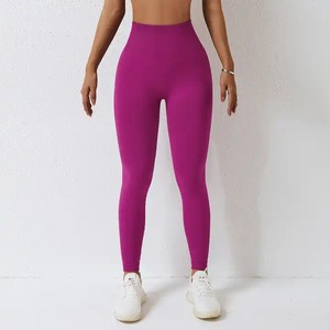 Vente chaude femmes décontracté Yoga ensemble brillant brillant taille haute sport Leggings avec respirant cravate teinture pour le Yoga - Product Image 5