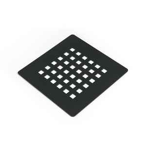 Grille de drain de douche carrée Koricini Milan en acier anthracite, Italie - Product Image 1