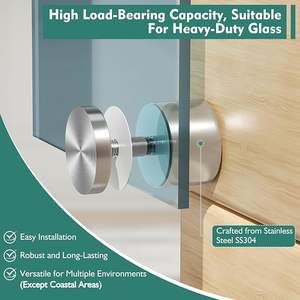 Có thể điều chỉnh thép không gỉ không khung chải cạnh kính lan can ngoài trời standoff lan can & tay vịn Grip bu lông giá thấp - Product Image 4