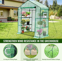 Serre portable pour plantes de jardin, balcon et terrasse, porte enroulable, couverture en PE imperméable, plusieurs tailles et couleurs
