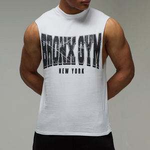 Débardeur imprimé de haute qualité pour hommes meilleur design pour le fitness taille adulte prix de gros sans manches - Product Image 1