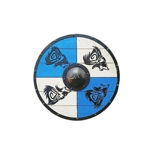 Escudo de madera hecho a mano, armadura Medieval completamente funcional, juego de rol, disfraz de Cosplay, decorativo de pared para el hogar - Product Image 4