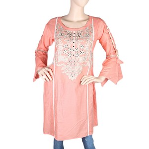 Kurti Corto Bordado para Mujer - Color Durazno - Product Image 2