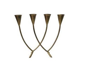 Bougeoirs chauffe-plat en fil métallique pour décoration de table Bougeoirs de forme géométrique noirs Lot de 2 - Product Image 1