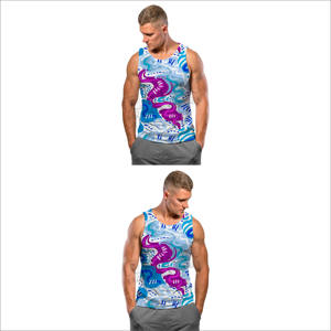 เสื้อกล้ามผู้ชายขายดี รุ่นใหม่ล่าสุด เสื้อกล้ามผู้ชายแบบซับลิเมชั่น ชุดออกกำลังกาย เสื้อกล้ามออกกำลังกายผู้ชาย - Product Image 5